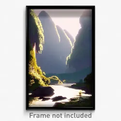 Pixel Art Poster - Peaceful Karst (8 Bit Psychedelic Trippy Video Game Print)