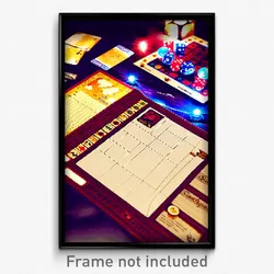 Pixel Art Poster - Noteworthy Board Game (8 Bit Psychedelic Video Game Print)