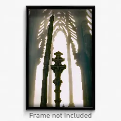 Pixel Art Poster - Tall Ossuary (8 Bit Psychedelic Trippy Video Game Print)