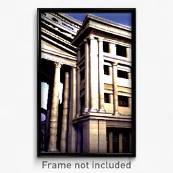 Pixel Art Poster - Well Made Roman Architecture (8 Bit Video Game Print)