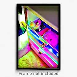 Pixel Art Poster - Plush Drawer (8 Bit Psychedelic Trippy Video Game Print)