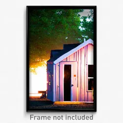Pixel Art Poster - Mellow Outbuilding (8 Bit Psychedelic Video Game Print)