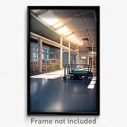 Pixel Art Poster - Urban Hospital (8 Bit Psychedelic Trippy Video Game Print)