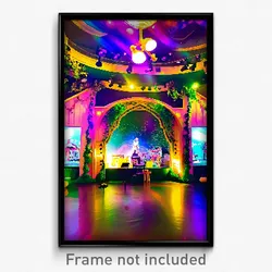 Pixel Art Poster - Whimsical Music Venue (8 Bit Psychedelic Video Game Print)