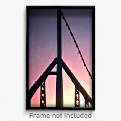 Pixel Art Poster - Agitated Bridge (8 Bit Psychedelic Trippy Video Game Print)