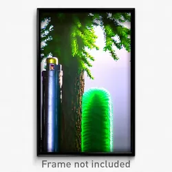 Pixel Art Poster - Evergreen Tube (8 Bit Psychedelic Trippy Video Game Print)