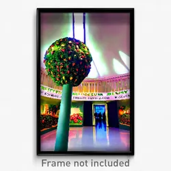 Pixel Art Poster - Fruity Museum (8 Bit Psychedelic Trippy Video Game Print)