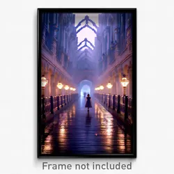 Pixel Art Poster - Cavernous Promenade (8 Bit Psychedelic Video Game Print)
