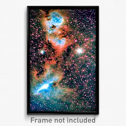 Pixel Art Poster - Candid Nebula (8 Bit Psychedelic Trippy Video Game Print)