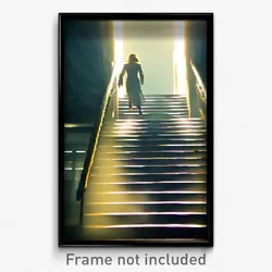 Pixel Art Poster - Deadly Stair (8 Bit Psychedelic Trippy Video Game Print)