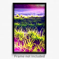 Pixel Art Poster - Brisk Grass (8 Bit Psychedelic Trippy Weird Video Game Print)