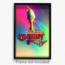 Pixel Art Poster - Crazy Barony (8 Bit Psychedelic Trippy Video Game Print)