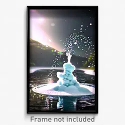 Pixel Art Poster - Bubbly Inlet (8 Bit Psychedelic Trippy Video Game Print)