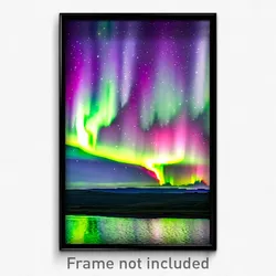 Pixel Art Poster - Wide Aurora (8 Bit Psychedelic Trippy Weird Video Game Print)