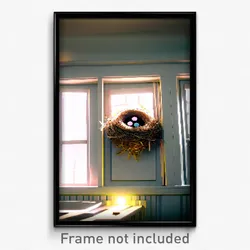 Pixel Art Poster - Cute Nest (8 Bit Psychedelic Trippy Weird Video Game Print)