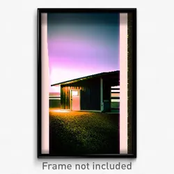 Pixel Art Poster - Calm Outbuilding (8 Bit Psychedelic Trippy Video Game Print)