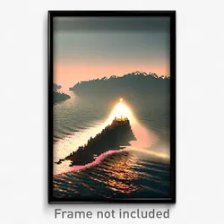 Pixel Art Poster - Deadly Inlet (8 Bit Psychedelic Trippy Video Game Print)