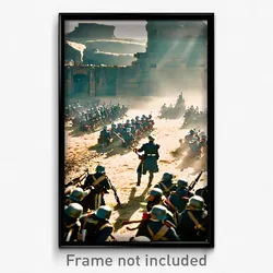 Pixel Art Poster - Old Fashioned Battlefield (8 Bit Video Game Print)