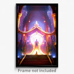 Pixel Art Poster - Enchanting Sanctum (8 Bit Psychedelic Video Game Print)