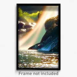 Pixel Art Poster - Dazzling Runoff (8 Bit Psychedelic Trippy Video Game Print)