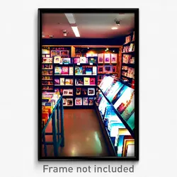 Pixel Art Poster - Cute Book Store (8 Bit Psychedelic Trippy Video Game Print)