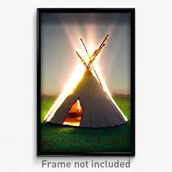 Pixel Art Poster - Unknown Tepee (8 Bit Psychedelic Trippy Video Game Print)