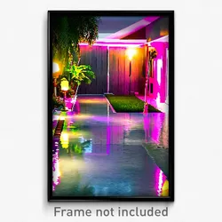 Pixel Art Poster - Glossy Yard (8 Bit Psychedelic Trippy Weird Video Game Print)