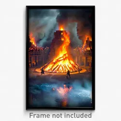 Pixel Art Poster - Bountiful Furnace (8 Bit Psychedelic Trippy Video Game Print)