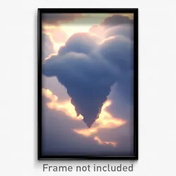 Pixel Art Poster - Cloudy Chest (8 Bit Psychedelic Trippy Video Game Print)