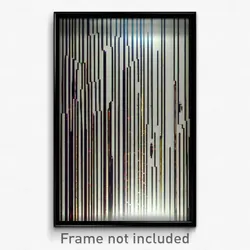 Pixel Art Poster - Wire Frame Glitchy Waste (8 Bit Psychedelic Video Game Print)