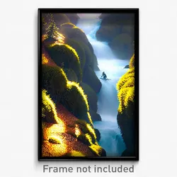 Pixel Art Poster - Enchanting Runoff (8 Bit Psychedelic Trippy Video Game Print)