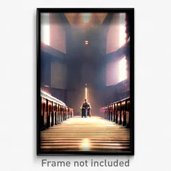 Pixel Art Poster - Ample Antechamber (8 Bit Psychedelic Trippy Video Game Print)