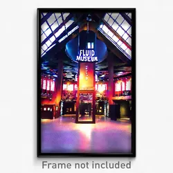 Pixel Art Poster - Fluid Museum (8 Bit Psychedelic Trippy Video Game Print)