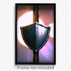 Pixel Art Poster - Musty Shield (8 Bit Psychedelic Trippy Video Game Print)