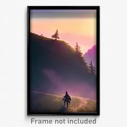 Pixel Art Poster - Buoyant Ridgeline (8 Bit Psychedelic Trippy Video Game Print)