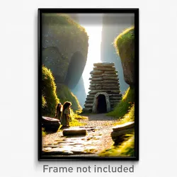 Pixel Art Poster - Narrow Dolmen (8 Bit Psychedelic Trippy Video Game Print)
