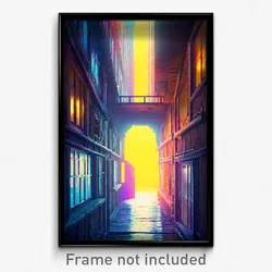 Pixel Art Poster - Narrow Hideout (8 Bit Psychedelic Trippy Video Game Print)