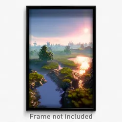 Pixel Art Poster - Silver Fen (8 Bit Psychedelic Trippy Weird Video Game Print)