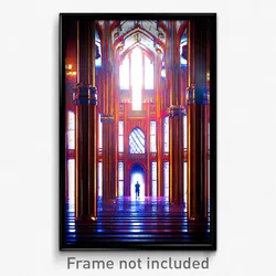 Pixel Art Poster - Amazing Architecture (8 Bit Psychedelic Video Game Print)