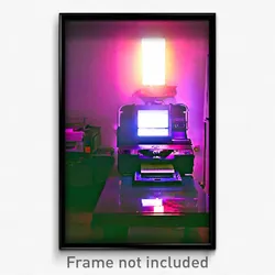 Pixel Art Poster - Haunted Printer (8 Bit Psychedelic Trippy Video Game Print)