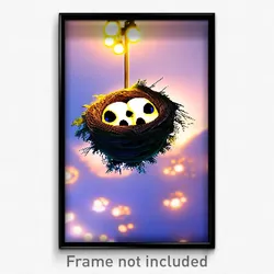 Pixel Art Poster - Attractive Nest (8 Bit Psychedelic Trippy Video Game Print)