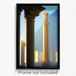 Pixel Art Poster - Noted Pillar (8 Bit Psychedelic Trippy Video Game Print)