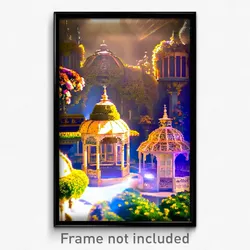 Pixel Art Poster - Fancy Apiary (8 Bit Psychedelic Trippy Video Game Print)
