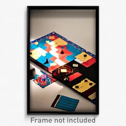 Pixel Art Poster - Hidden Board Game (8 Bit Psychedelic Trippy Video Game Print)