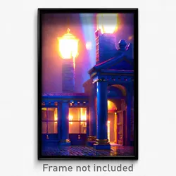 Pixel Art Poster - Nocturnal Treasury (8 Bit Psychedelic Video Game Print)
