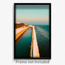 Pixel Art Poster - Rundown Causeway (8 Bit Psychedelic Trippy Video Game Print)