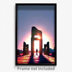 Pixel Art Poster - Shiny Henge (8 Bit Psychedelic Trippy Weird Video Game Print)