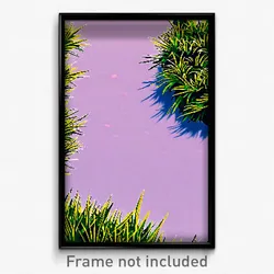Pixel Art Poster - Unsightly Grass (8 Bit Psychedelic Trippy Video Game Print)