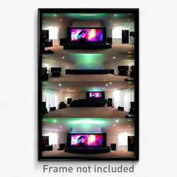 Pixel Art Poster - Blissful Home Theatre (8 Bit Psychedelic Video Game Print)