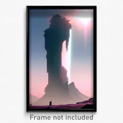 Pixel Art Poster - Tall Rift (8 Bit Psychedelic Trippy Weird Video Game Print)